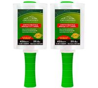 CHUANGSEED 2 Packs Mini Clear Stretch Wrap Shrink Film 5 inch x 1000ft 80 Gauge with 2 Plastic Handles, Strong Grade Plastic Wrap Heavy Duty Shrink Film for Storage,Moving, Packing