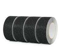 CHUANGSEED 4 Rolls Heavy Duty black Anti Slip Tape 50mm x 10m Grip Tape High Traction strong grip Tape Self Adhesive Safety Non Skid Traction Tread Warning Tape for Steps