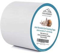 CHUANGSEED Anti Cat Scratch Tape 4" x 30Yds Furniture Protector Cat Training Tape, Clear Double Sided Cat Scratch Deterrent Tape, Stop Cats Scratching Furniture Sofa Protector