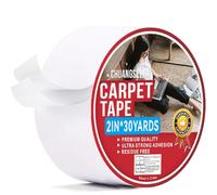 CHUANGSEED Heavy Duty Double Sided Carpet Tape 2X30Y suitable for such as fixing carpets, tiles, wood, mats & waterproof and non-slip design (2x30Yards)