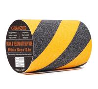 CHUANGSEED Heavy Duty yellow and black Anti Slip Tape 8" x 35Ft (20cm x 10.6m) High Traction strong grip Tape For Outdoor/Indoor Safety Non Skid Roll Traction Tread Warning Tape