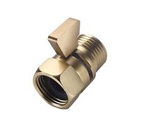 Brushed Gold Shower Head Shut Off Valve, 1/2" NPT Flow Control Valve, Brass Water Pressure Regulator
