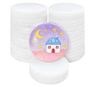 Chuanhylis 32 Pcs Pebbles for Painting, 5cm, Rocks for Painting, Round, Flat Pebbles for Crafting for Crafting Suitable for DIY, Arts, Crafts, Decorating Potted Plants, Aquariums and Gardens(White)