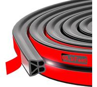 CHUANJI Car Door Seal Strip Car Door Weather Stripping Double Layer Rubber Automotive Weatherstrip Self Adhesive Universal Auto Soundproof Sealing Strip (Pyramid 5 Hole, 26M)