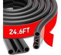 CHUANJI Tonneau Cover Seal,Adhesive Tailgate Seal for Pickups Truck Bed Camper Shell Seal,Automotive Weather Stripping with Triple Bulb,Truck Canopy Seal Kit Replacement Parts Accessories