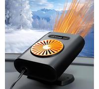 Chuankefanxing 12V 200W Car Heater, Portable 2 in 1 Fast Heating & Cooling Fan with Plug into Cigarette Lighter, Quick Defrosting Windshield with 360° Rotatable Suction Holder for Car
