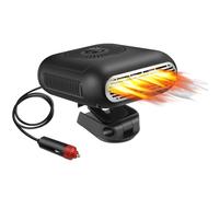 Chuankefanxing Car Heater, 12V Portable Car Heater, 2-in-1 Fast Heating & Cooling Windshield Defroster with 360° Swivel Base, Windshield Defogger Car Heater with Cigarette Lighter Plugs