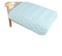 CHUANYGU Cat Cooling Mat for Summer - Breathable Ice Silk Pet Pad for Small Dogs & Cats, Reversible Sofa Blanket & Kennel Pad with Non-Slip Bottom(Blue,L)