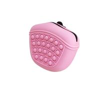 CHUANYGU Portable Silicone Dog Treat Pouch for Training - Hands-Free Waist Bag with Large Capacity, Water-Resistant, Applicable to Pet Rewards(Pink)