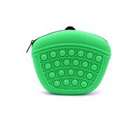 CHUANYGU Portable Silicone Dog Treat Pouch for Training - Hands-Free Waist Bag with Large Capacity, Water-Resistant, Applicable to Pet Rewards(Green)