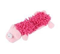 CHUANYGU Small Dog Plush Toy with Sound, Cute Animal Shape Chew Toy for Puppies and Cats, Soft Biting Plaything for Teething Pets(Roseate Pig)