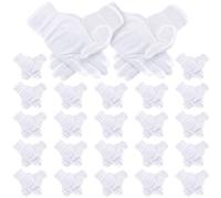 Chuarry 24 Pairs White Parade Gloves Non Slip Dot Thin Cotton Coin Inspection Marching Gloves for Men Women, White, One Size