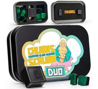 Chubbs Scrubb Duo Magnetic Glass Cleaning Kit with 2 Mini Magnetic Brushes for Cleaning Hard to Reach Stains on Glass, Ceramic, Ceramic and Metal