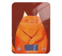 Chubby Big Orange Cat Spices mini food scale 11lb/0.18oz, 5kg/5g small digital scale with 4 unit for Espresso Spices Soap Making (Batteries not Included)