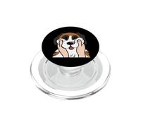 Chubby Cheeks Saint Bernard Funny Dog PopSockets PopGrip for MagSafe