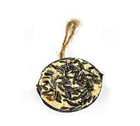 Chubby Coconut Halves Topped with Sunflower Seed Bird Feeder, for Wild Birds, Coconut Shell Suet Birds Food, Suet for Blackbirds, Woodpeckers, Starlings & Sparrows (1 Pack)