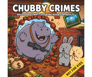 Chubby Crimes: A Bold and Easy Coloring Book for Adults with Cute Criminal Animals, Cozy Crime Scenes and Silly Heists: Laugh, Color and Unwind with 40 Funny Crime Scenes