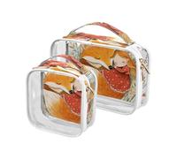 Chubby Fox Perfect with A Little Girl Travel Toiletry kit TSA Approved Portable Makeup Bag Travel Shaving Essentials