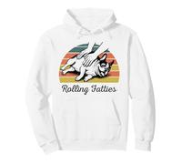 Chubby French Bulldog Rolling Fatties Funny Vintage Pullover Hoodie