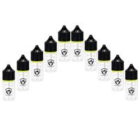 Chubby Gorilla 30ml with measuring scale Copackr V3 PET Stubby empty bottle + black cap - 10-pack