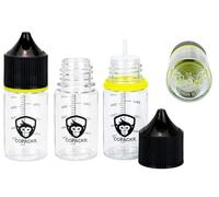 Chubby Gorilla 30ml with measuring scale V3 PET Stubby empty bottle + black cap