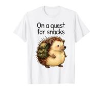 Chubby Hedgehog Backpack Quest Funny Woodland Animal Snack T-Shirt
