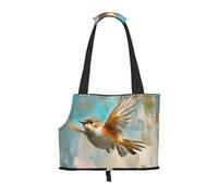 Chubby Little Bird Flying Printed pet Shoulder Bag - Foldable Design, Small cat and Dog Travel Bag