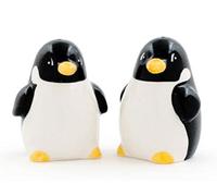 Chubby Penguin Pair of Salt & Pepper Shakers/Pots - Black and White - 7 cm