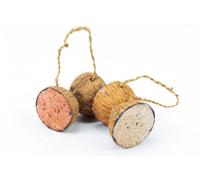 Chubby Pet Products Chubby Dual Insect & Berry Half Filled Coconuts Hanging Wild Bird Food