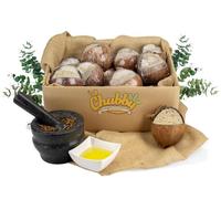 Chubby Quarter Cut Filled Coconut (12 x), Coconut Halve Wild Bird Feed with Insect oil, Coconuts Shell Suet Birds Food, Protein Rich Suet for Blackbirds, Woodpeckers, Starlings & Sparrows