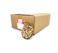 Chubby Suet Half Filled Coconuts Topped with Peanuts, Bird Feeder Coconut Halves, for Wild Birds, Coconut Shell Suet Birds Food, Suet for Blackbirds, Woodpeckers, Starlings & Sparrows (30 Pack)