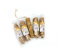 Chubby Wild Bird Food Suet Sticks (Pack of 5), 100% Natural Jute String, High Energy seed stick with Sunflower Seed, Peanut & Mealworm Flavors, Hangable for Budgies, Parrots & More