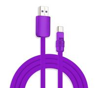 Chubbycable Chubby 2.0 Fast Charging Cable - Durable Soft Silicone USB C Cable, 240W Extra Thick Phone Charger Cord, Data Transfer Type C, 6.6 FT, USB-A to Type-C, Purple