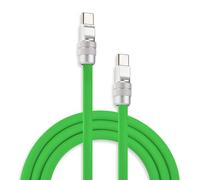 Chubbycable Chubby 2.0 Fast Charging Cable - Durable Soft Silicone USB-C Cable, 240W Extra Thick Phone Charger Cord, Data Transfer, Type-C to Type-C, 6.6 FT, Green