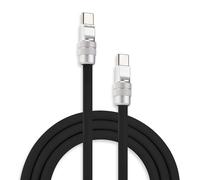 Chubbycable Chubby 2.0 Fast Charging Cable - Durable Soft Silicone USB-C Cable, 240W Extra Thick Phone Charger Cord, Data Transfer, Type-C to Type-C, 6.6 FT, Black