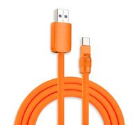 Chubbycable Chubby 2.0 Fast Charging Cable - Durable Soft Silicone USB C Cable, 240W Extra Thick Phone Charger Cord, Data Transfer Type C, 8.2FT, USB-A to Type-C, Orange+Orange