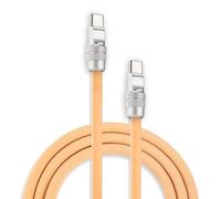chubbycable Chubby 2.0 Fast Charging Cable Durable Soft Silicone USB C Cable 240W Extra Thick Phone Charger Cord Data Transfer Cord, Desert Titanium, Type-C to Type-C, 6.6 FT