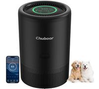 Chuboor Air Purifier for Bedroom Home, App/Alexa Control,PM2.5 Monitor, 3 Timer, 4 Speed, Sleep mode,H13 HEPA Air Purifier for Bedroom/office/Living Room for Pet Hair/Dust/Allergie/Pollen/Odor-PJ08