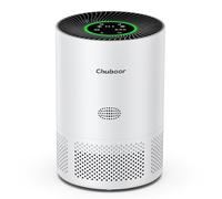 Chuboor Air Purifier for Bedroom Home, up to 1200ft², 5 Speed, 3 Timer, Quiet Sleep Mode, HEPA Air Purifier for Bedroom/office/Living Room for Pet Hair/Dust/Allergie/Pollen/Odor-PJ01 White