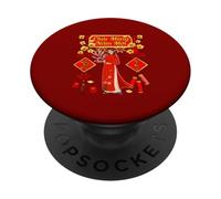 Chuc Mung Nam Moi New Year Vietnamese Woman Wearing Ao Dai PopSockets Adhesive PopGrip