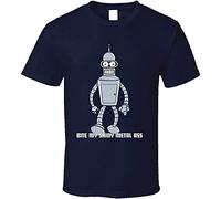 CHUCHUANG Bender Tv Show Funny T Shirt Navy Blue Colour3 L