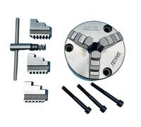 Chuck 100mm Front Mount Mini Lathe Chuck 3 Jaw Self-Centering Lathe Chuck K11-100 Manual Metal Scroll Chuck