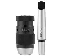 Chuck Arbor Set, 1-16mm Capacity 45# Steel Self Tighten Keyless Lathe Drill Chuck with MT3-B18 Taper Arbor