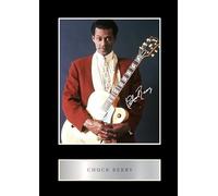 Chuck Berry Pre Printed Signature Signed Mounted Photo Display #1 Printed Autograph Picture 10x8 Inch Mount