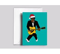 Chuck Berry Xmas Card - Chuck Berry Christmas Card - Festive Cards - Xmas Cards for Chuck Berry Lovers -Chuck Berry Xmas Art - Chuck Berry Greetings Card - Festive Chuck Berry Cards