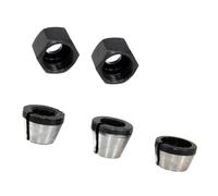 Chuck Clamp Adapter 5pcs/Set Chuck Collets with Nut, 6/6.35/8mm Clamp Head for Engraving Machine, Practical Clamping Collet
