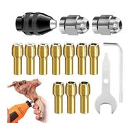 Chuck Collet Set,Keyless Chuck for Drill - 1/32-1/8 Inch Keyless Shank Replacement for Rotary Tool, Drilling Accessories