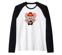 Chuck E. Cheese Big Face Vintage Chest Portrait Raglan Baseball Tee