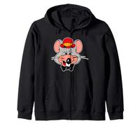 Chuck E. Cheese Big Face Vintage Chest Portrait Zip Hoodie