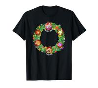 Chuck E. Cheese Christmas Classic Characters Wreath T-Shirt